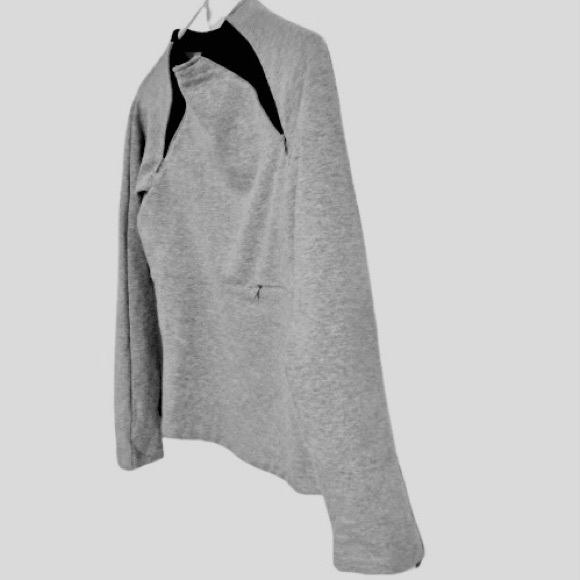 DANSKIN Gray and Black Long Sleeve Pullover Zipper Sweatshirt Womens Small - Picture 11 of 15